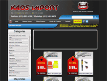 Tablet Screenshot of kaosimport.com
